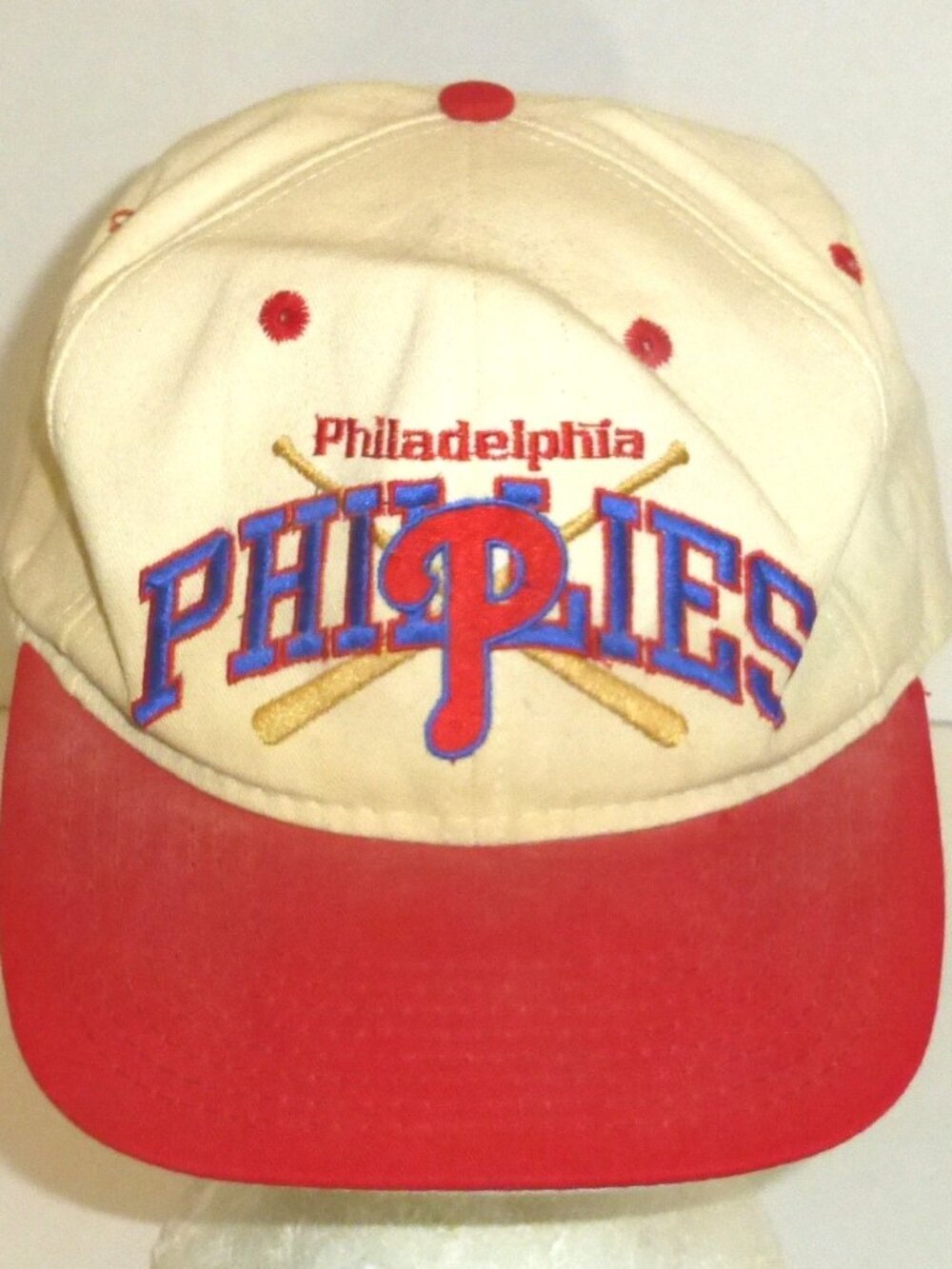 VTG #1 Apparel Philadelphia Phillies Snapback Adjustable Hat HAS STAINS READ